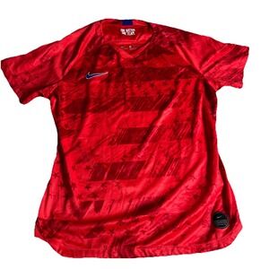 Nike Womens Large USA Team Away Soccer Jersey 2019 FIFA World Cup Red AJ4397-688